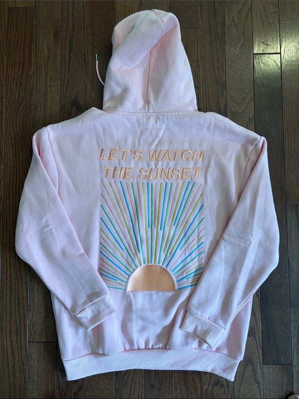DANDY Let’s Watch The Sunset Pink Hooded Sweatshirt - New